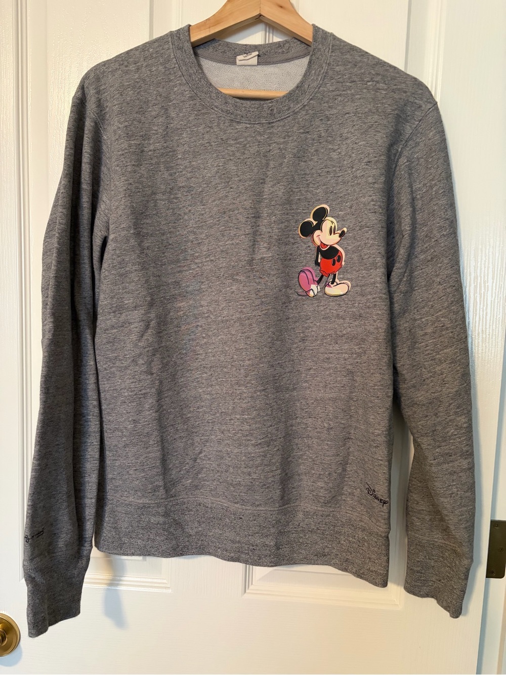 Uniqlo Disney Mickey Mouse Andy Warhol Sweatshirt Gray Size Medium Unisex